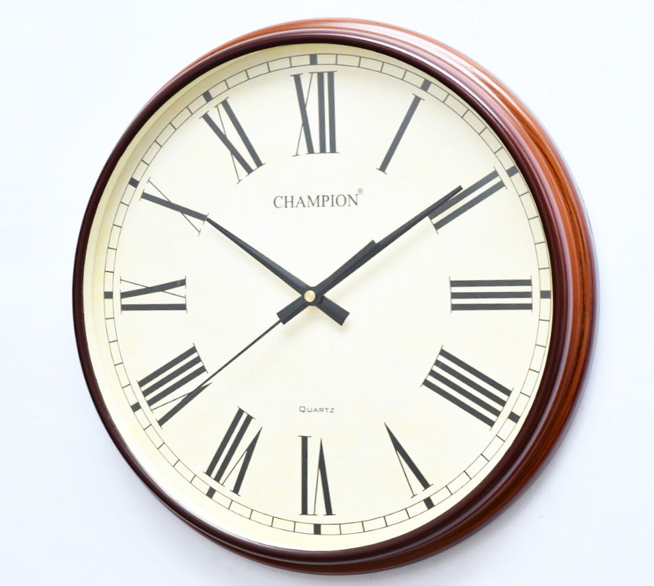 Champion 13-inch Roman Classic Walnut Clock