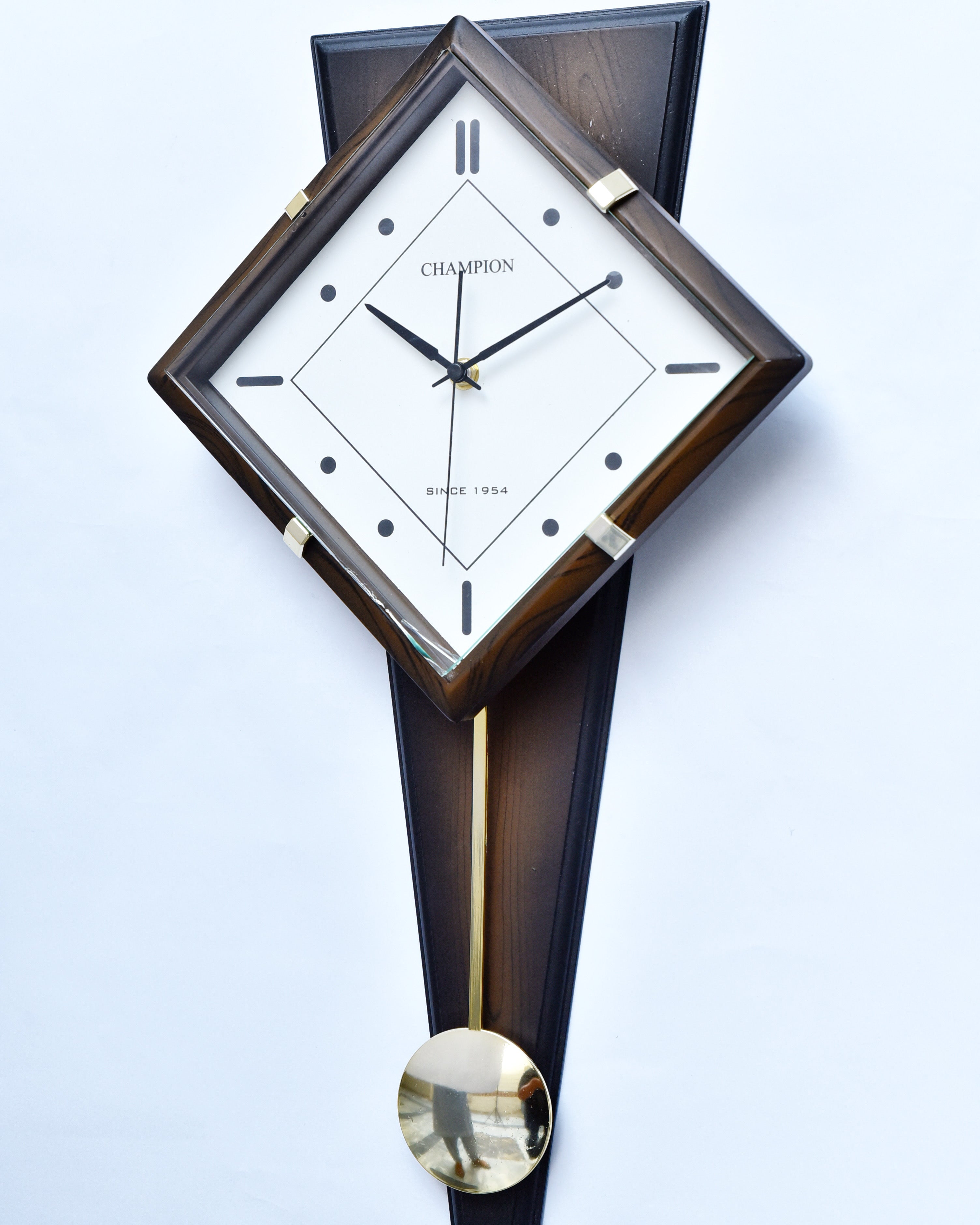 Champion Rhombus Shape Pendulum Wall Clock – Champion Clock Company