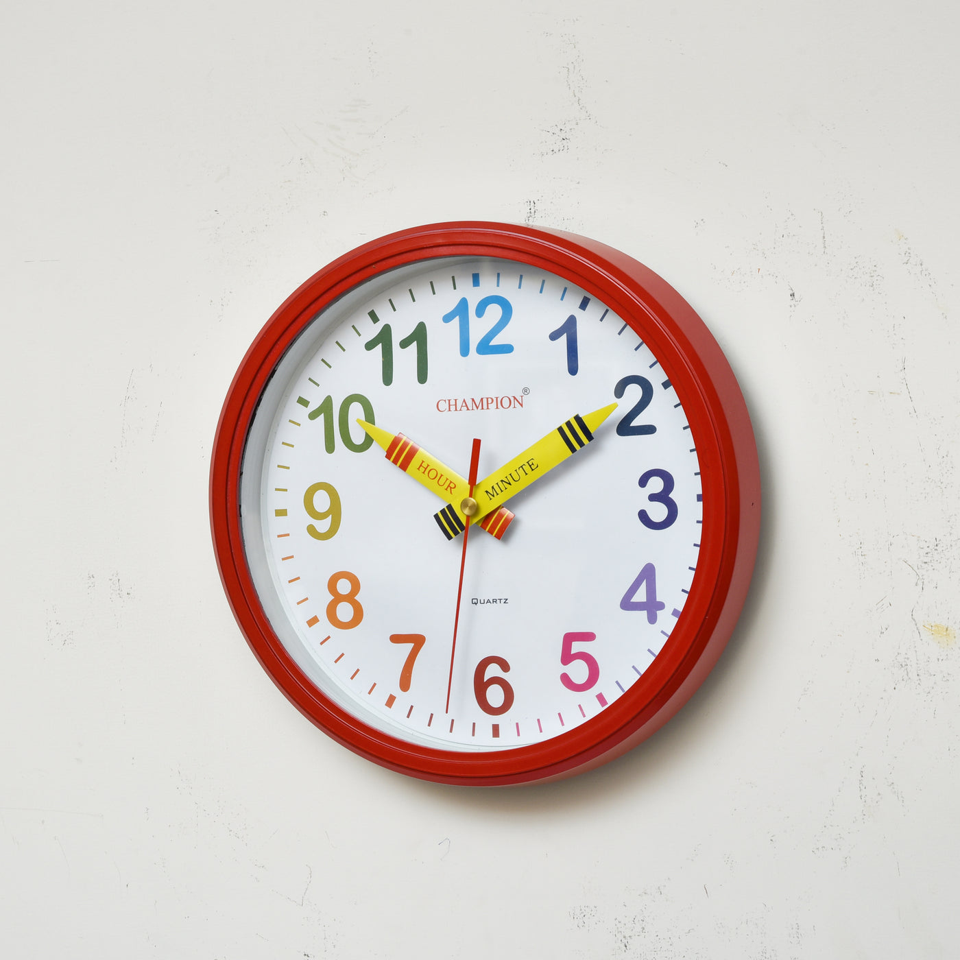 Champion 8″ Red Telling Time Teaching Clock