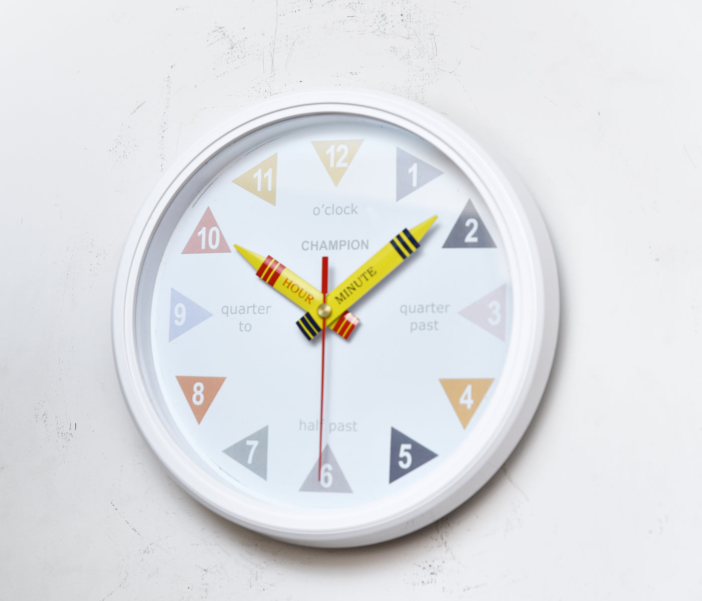 Champion 8″ White Telling Time Teaching Clock