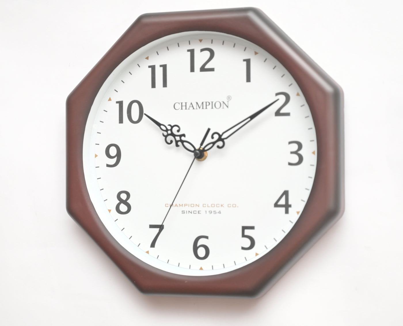 Champion 11" Brown Chocolate Octagon Supersaver Wall Clock