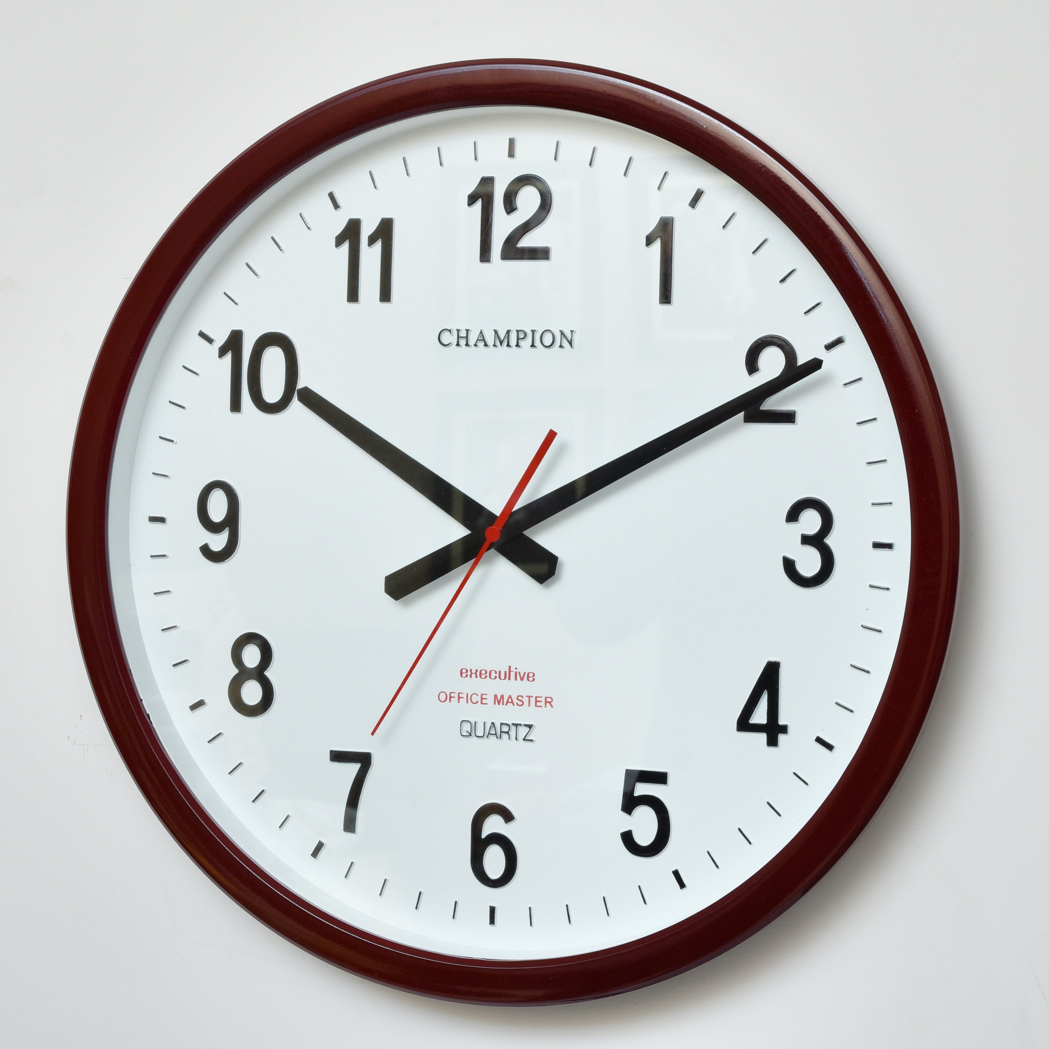 Champion 18″ Maroon Office Wall Clock – Champion Clock Company