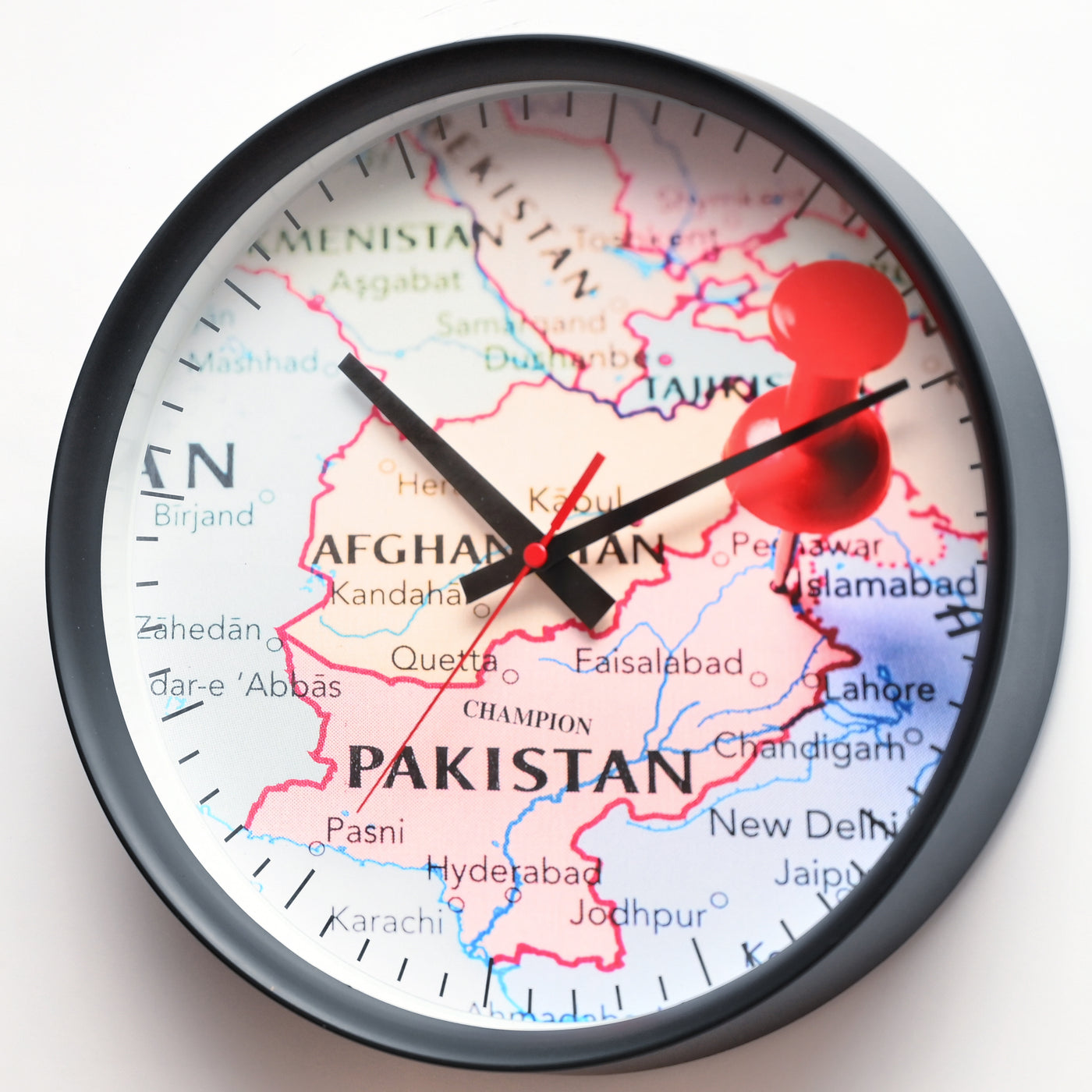 Champion 11.5" Pakistan Map Wall Clock