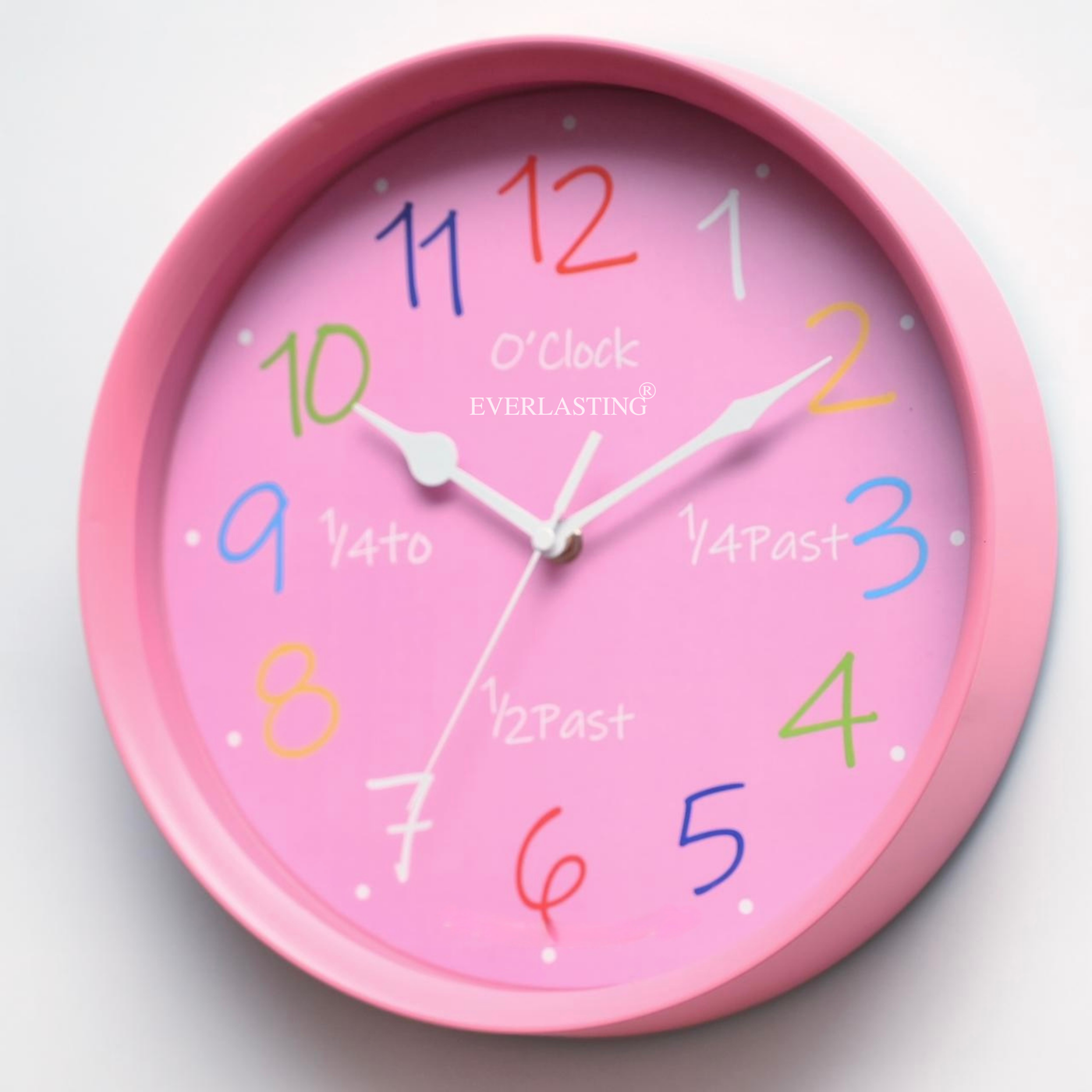 Champion Everlasting 11.5″ Pink Kids Colourful Wall Clock