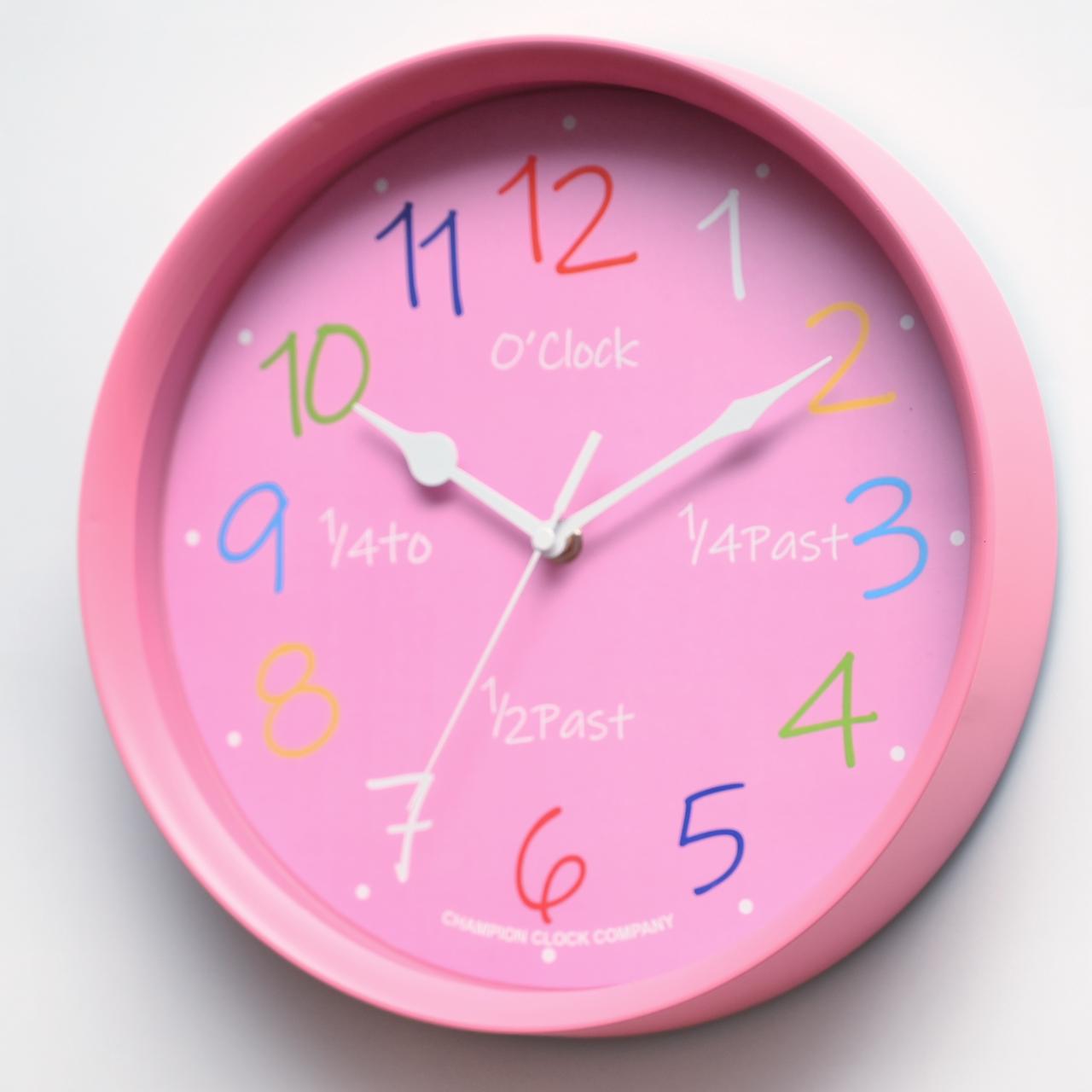 Champion 11.5″ Pink Kids Colourful Wall Clock