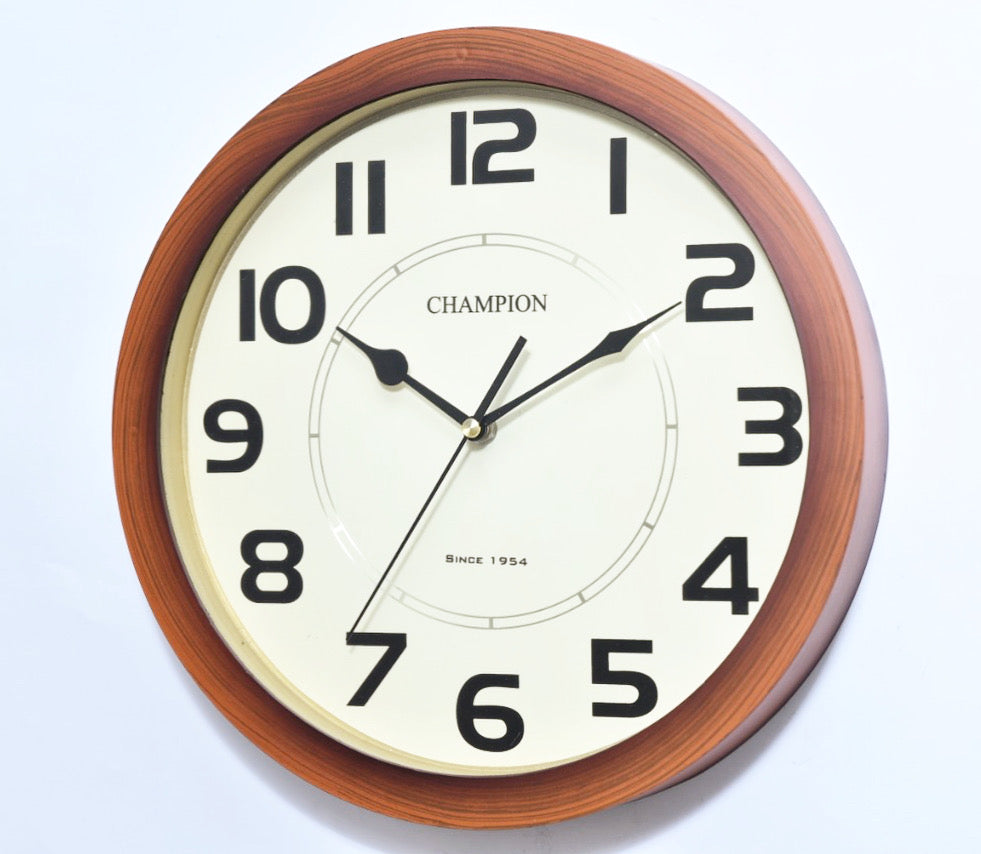 Champion 13-inches Superior Brown Wall Clock