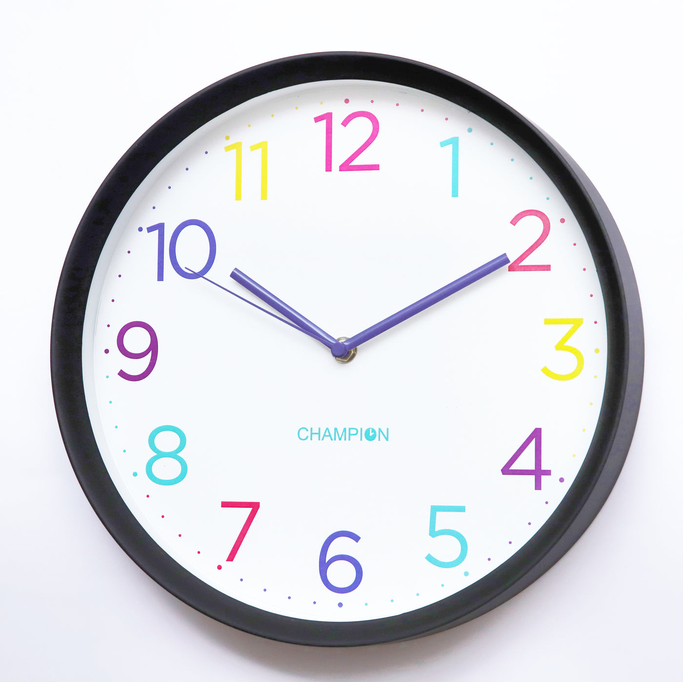 Champion 11.5″ Colorful Purple Needle Wall Clock