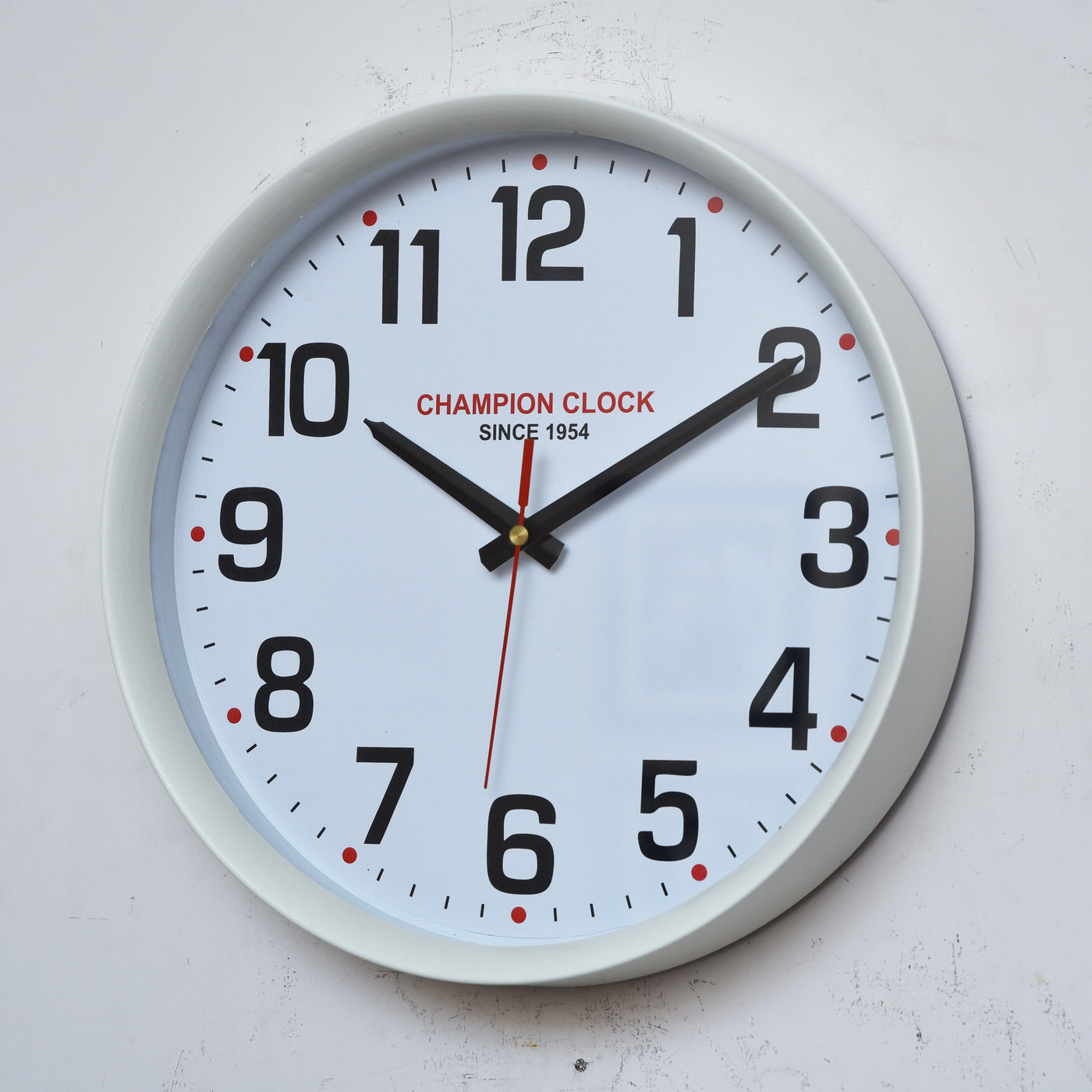 Champion 11.5″ White Quartz Customized Clock