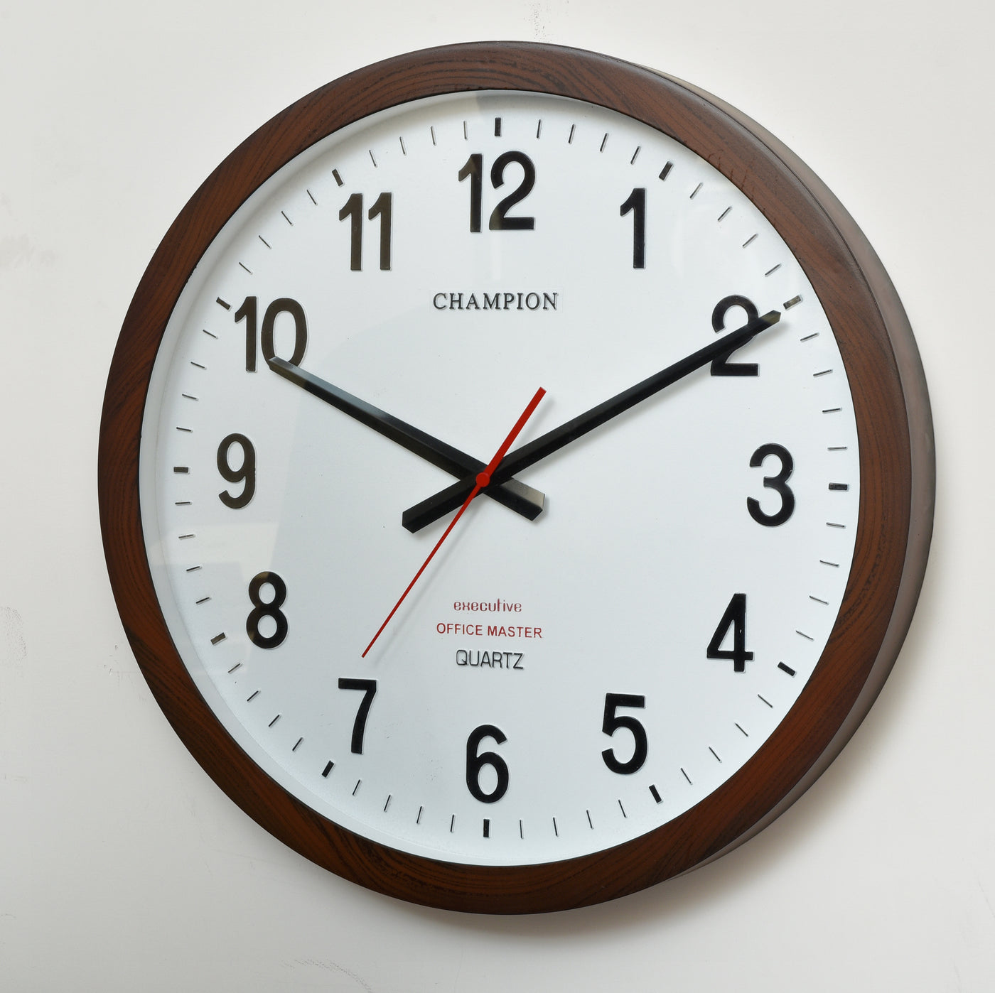Champion 17″ Wood Brown Office Wall Clock