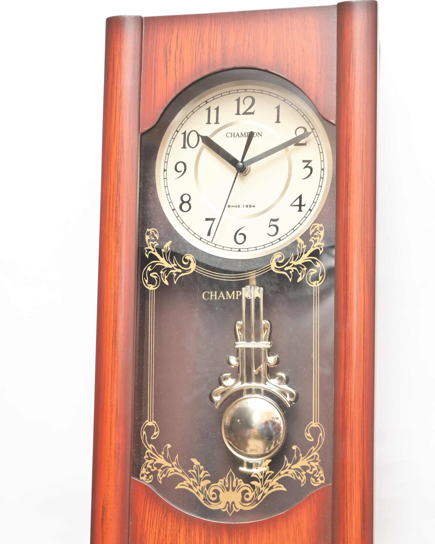Champion Walnut Wood Door Pendulum Wall Clock