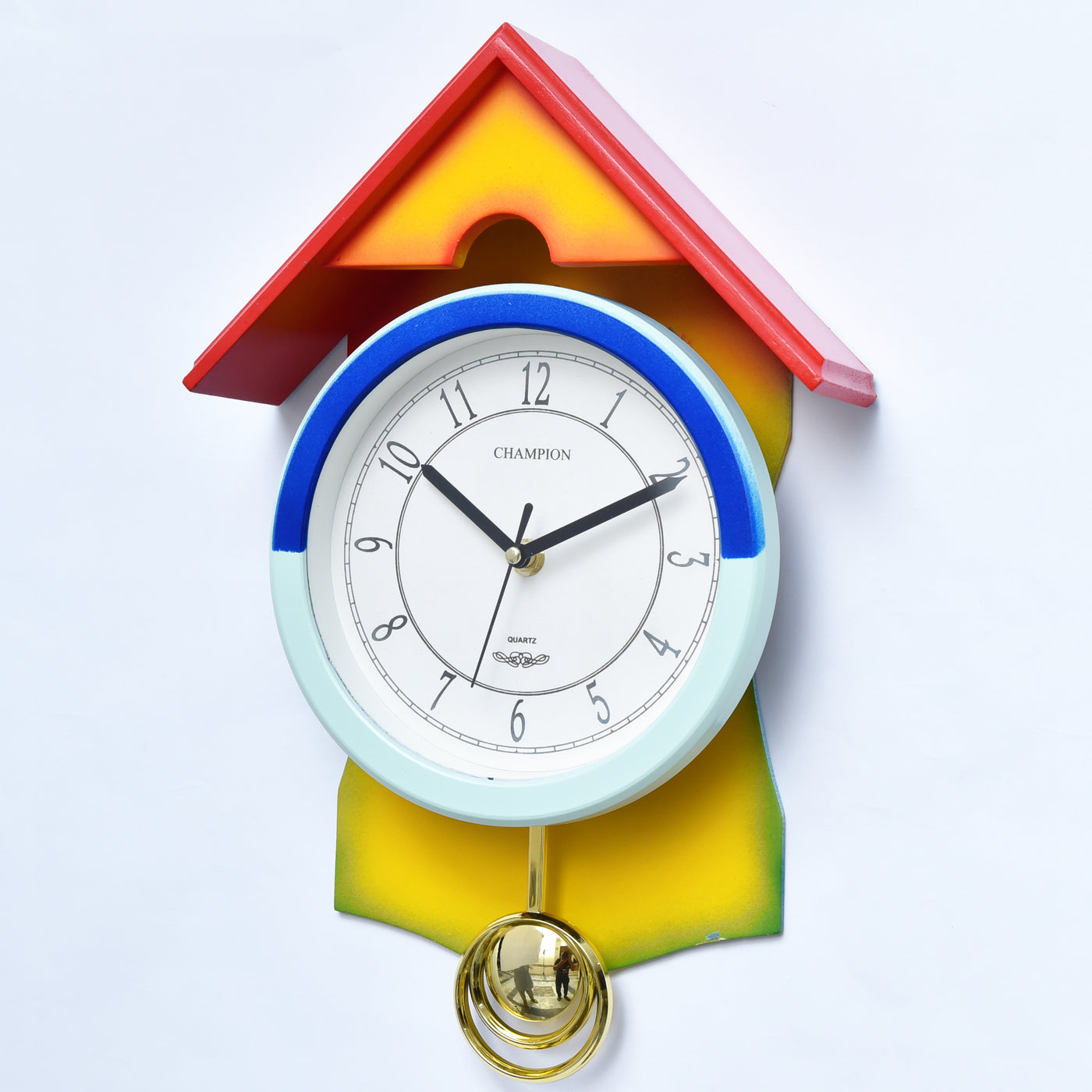 Champion Multi-Coloured Hut Pendulum Clock