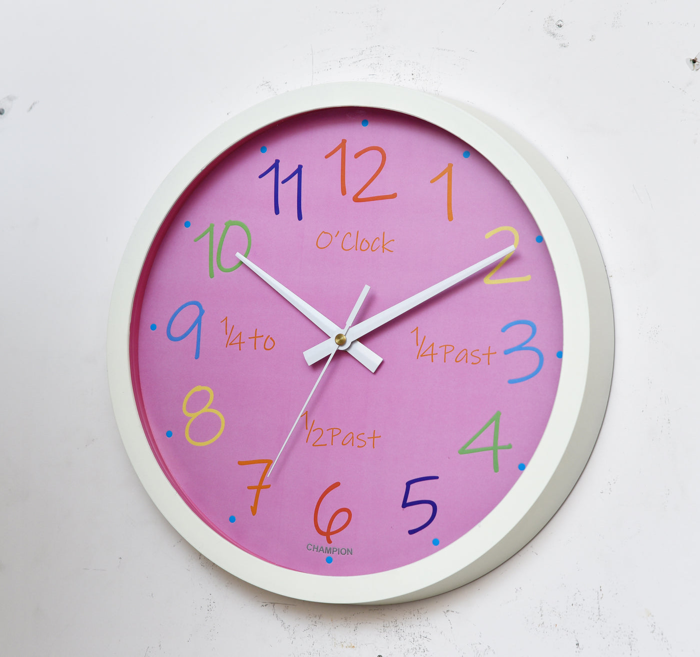 Champion 12″ Kids Colourful Wall Clock